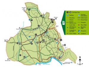 Chopwell Wood Walking Trails Map